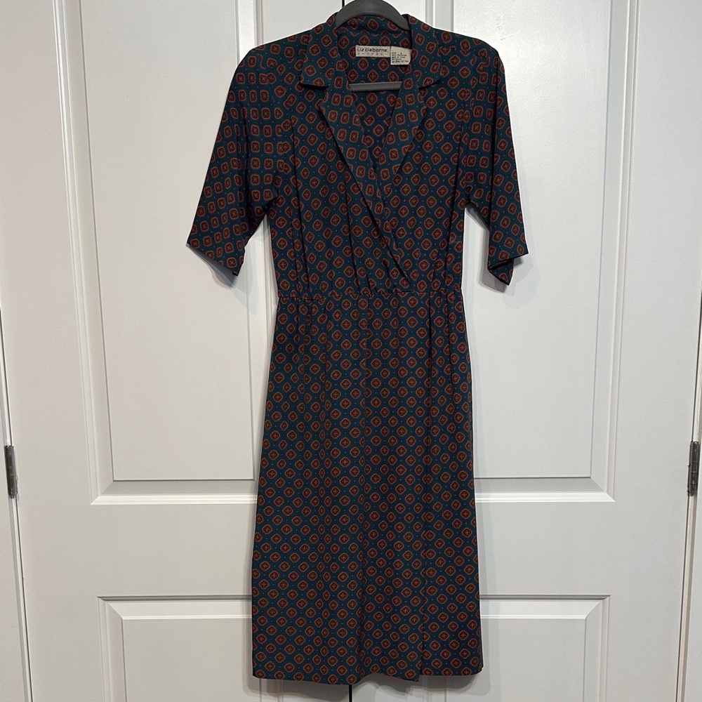 Liz Claiborne Geometric Midi Dress